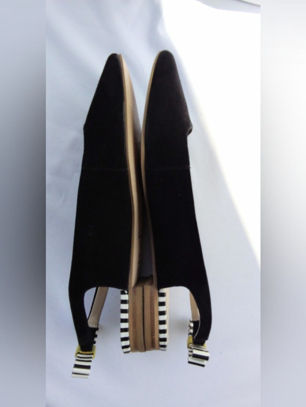 Boden Slingback Flats Black Suede Pointed Toe Bow Shoes Women’s Size EU 39.5 - Picture 5 of 15
